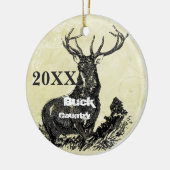 Weihnachtsbauernhof Hirschen Weihnachtsfest Foto Keramik Ornament (Links)