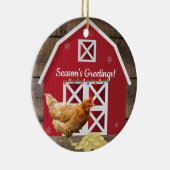Weihnachtsbauernhof Keramik Ornament (Rechts)