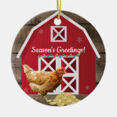 Weihnachtsbauernhof Keramik Ornament (Vorne)