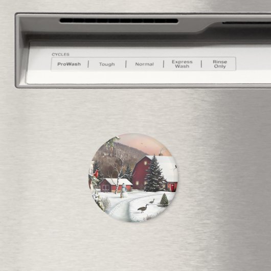 Weihnachtsbauernhof Magnet (In Situ (Geschirrspüler))