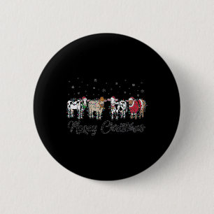 Weihnachtsbauernhof Mooey Weihnachtsleuchten Kuh Button