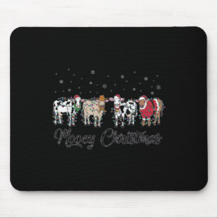 Weihnachtsbauernhof Mooey Weihnachtsleuchten Kuh Mousepad