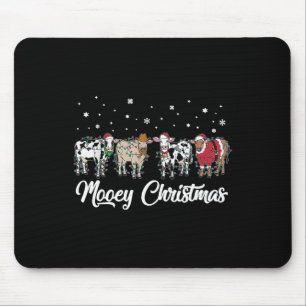 Weihnachtsbauernhof Mooey Weihnachtsleuchten Kuh Mousepad