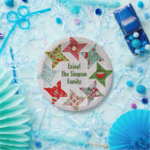 Weihnachtsbauernhof Patchwork Papier Teller (Party)