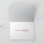 Weihnachtsbauernhof Pony und Katze Feiertagskarte (Innenseite)