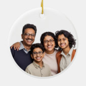 Weihnachtsbauernhof Rustikales Foto Keramik Ornament (Hinten)