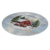 Weihnachtsbauernhof Schneidebrett (Ecke)