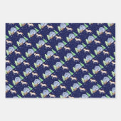 Weihnachtsbauernhof, Weihnachten, Pferde, Schweine Geschenkpapier Set (Vorderseite 3)