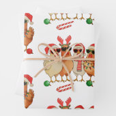 Weihnachtsbauernhof Weihnachten Weihnachtsmannmütz Geschenkpapier Set (Beispiel)