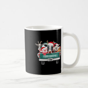 Weihnachtsbauerntiere LKW Weihnachtsmannmütze Fami Kaffeetasse