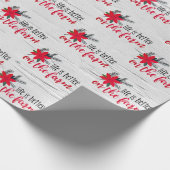 Weihnachtsbauernverschluss auf Birch Geschenkpapier (Ecke)