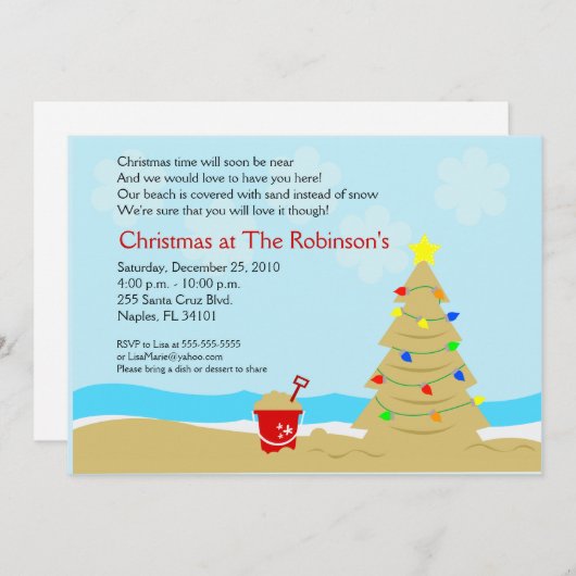 Weihnachtsbaum 12x18 Custom Einladung (Vorne/Hinten)