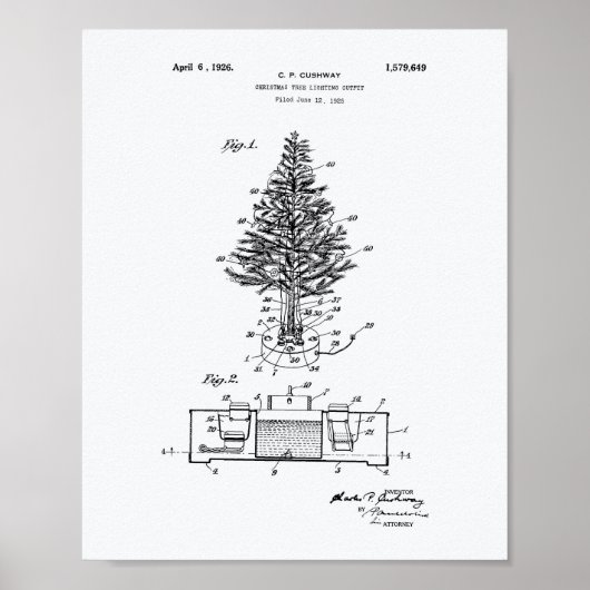 Weihnachtsbaum 1925 Weißbuch zum Thema Patentkunst Poster (Vorne)