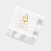 Weihnachtsbaum #1 Holiday Grußname Servietten Mit Folie (Links)