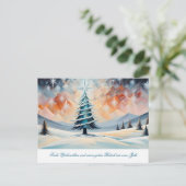 Weihnachtsbaum 1 postkarte (Stehend Vorderseite)
