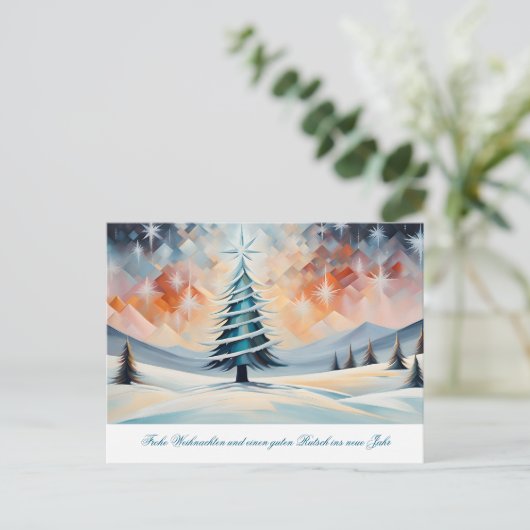 Weihnachtsbaum 1 postkarte (Stehend Vorderseite)