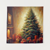 Weihnachtsbaum 1 wandteppich (Vorderseite)