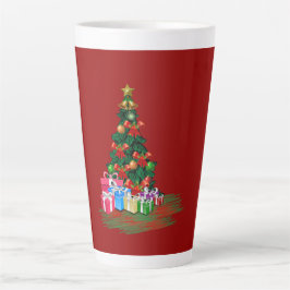 Weihnachtsbaum 2021 Burgund Latte Tasse