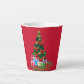 Weihnachtsbaum 2021 Rote Latte Tasse (Vorderseite)