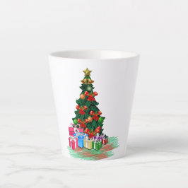 Weihnachtsbaum 2021 Weißer Latte Tasse