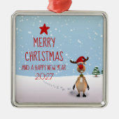 Weihnachtsbaum 2022 von Funny Rentier Ornament Aus Metall (Vorne)
