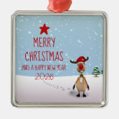Weihnachtsbaum 2022 von Funny Rentier Ornament Aus Metall (Vorne)