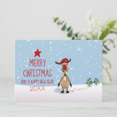 Weihnachtsbaum 2023 von Funny Rentier (Stehend Vorderseite)