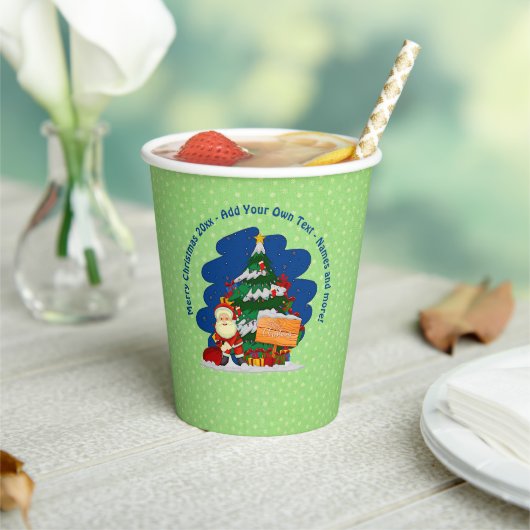 Weihnachtsbaum 20xx Text hinzufügen Pappbecher (In Situ)