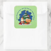 Weihnachtsbaum 20xx Text hinzufügen Quadratischer Aufkleber (Tasche)