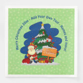 Weihnachtsbaum 20xx Text hinzufügen Serviette (Vorderseite)