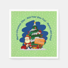 Weihnachtsbaum 20xx Text hinzufügen Serviette