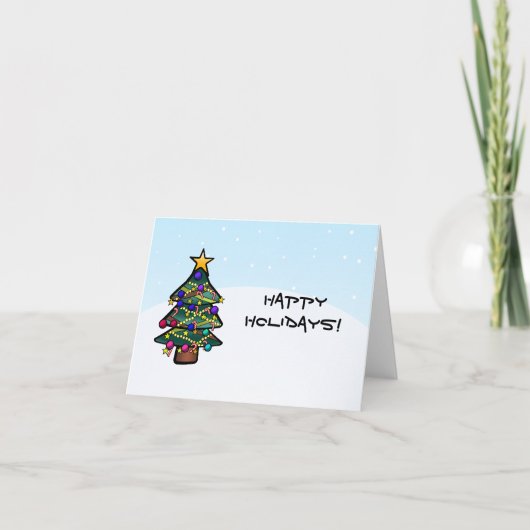 Weihnachtsbaum 2 feiertagskarte (Vorderseite)