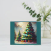 Weihnachtsbaum 2 feiertagspostkarte (Stehend Vorderseite)