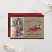 Weihnachtsbaum 2 Foto Weihnachtskarte Karte (Vorderseite/Rückseite Beispiel)