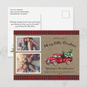 Weihnachtsbaum 2 Foto Weihnachtskarte Postkarte (Vorne/Hinten)