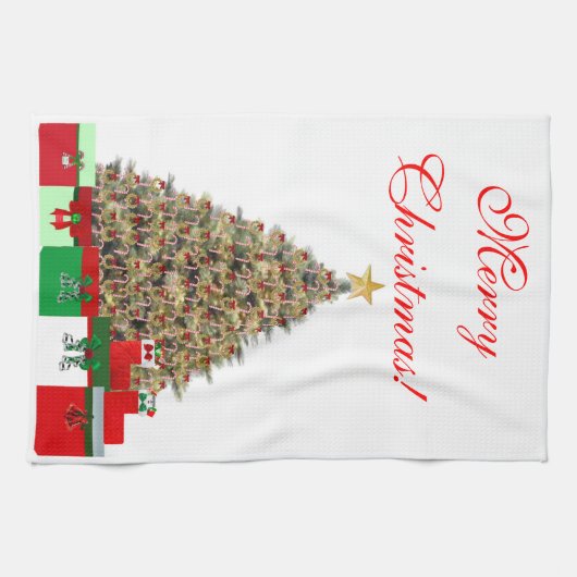 Weihnachtsbaum 2 Küchentücher (Horizontal)