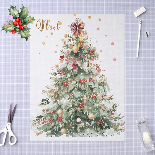 Weihnachtsbaum 2 Tissue-Papier Seidenpapier