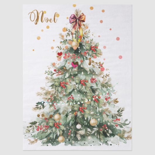 Weihnachtsbaum 2 Tissue-Papier Seidenpapier (Vorderseite)