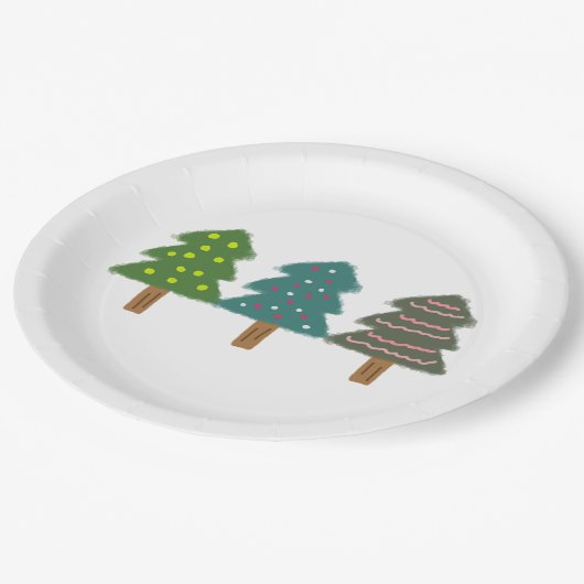 Weihnachtsbaum 39 pappteller (Schrägansicht)