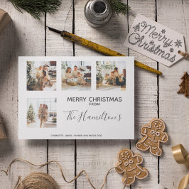 Weihnachtsbaum 4 Foto Personalisiert Feiertagskarte