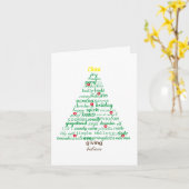 Weihnachtsbaum - 4x6 Faltkarte Karte (Gelbe Blume)