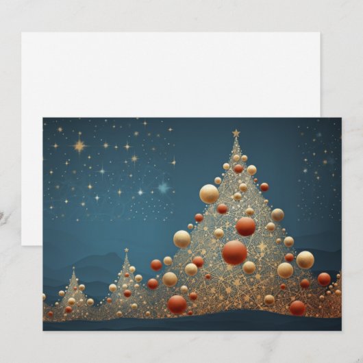 Weihnachtsbaum 5 feiertagskarte (Vorne/Hinten)