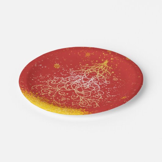 Weihnachtsbaum 7" Teller (Schrägansicht)