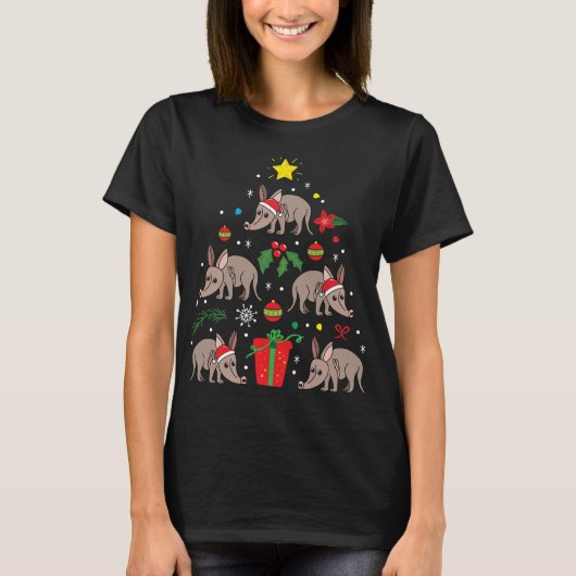 Weihnachtsbaum Aardvark Weihnachtsbaum Weihnachtsg T-Shirt (Vorderseite)