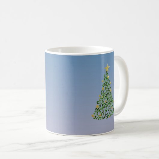 Weihnachtsbaum Abstract Design Kaffeetasse (VorderseiteRechts)