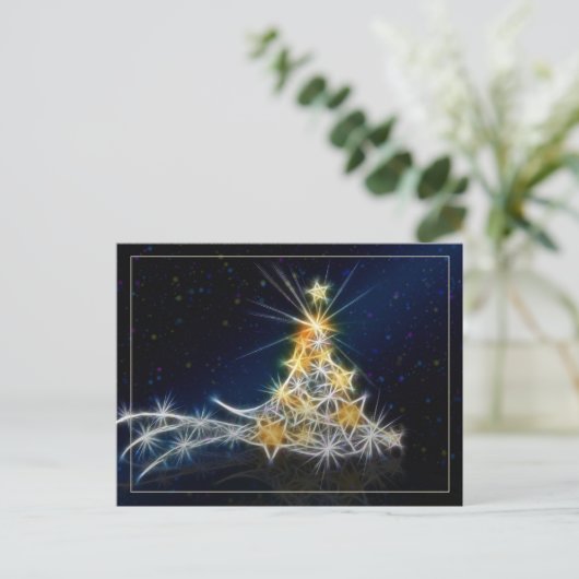 Weihnachtsbaum Abstrakt Postkarte (Stehend Vorderseite)