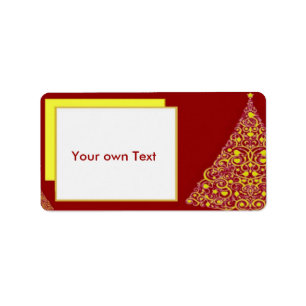 Weihnachtsbaum Adressaufkleber