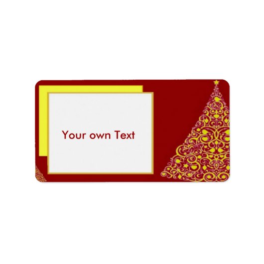 Weihnachtsbaum Adressaufkleber (Vorne)