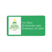 Weihnachtsbaum Adressaufkleber (Vorne)