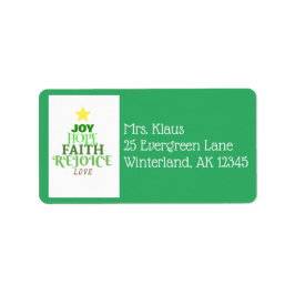 Weihnachtsbaum Adressaufkleber